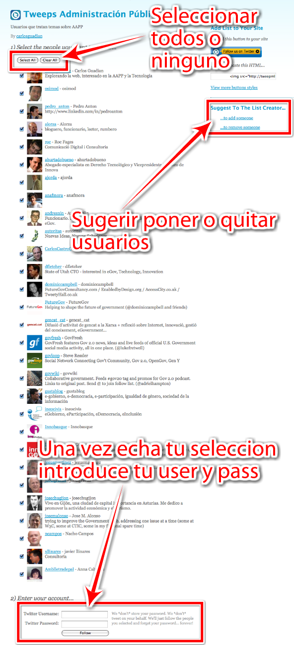 tweeps administración pública