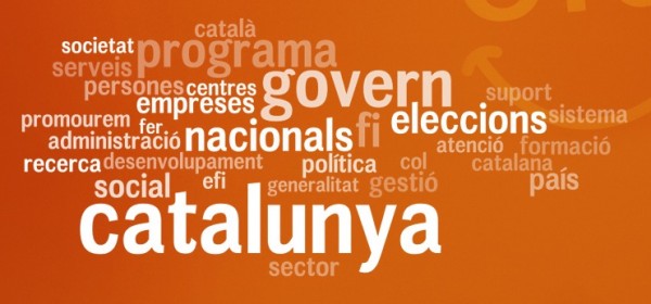 Nube de etiquetas del programa electoral de CiU Nube de etiquetas del programa electoral de CiU