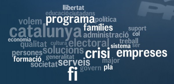 Nube de etiquetas del programa electoral del PP Nube de etiquetas del programa electoral del PP