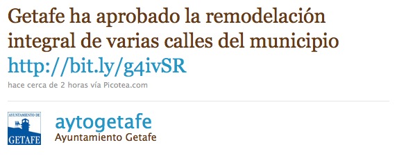 Twitter ayuntamiento Getafe