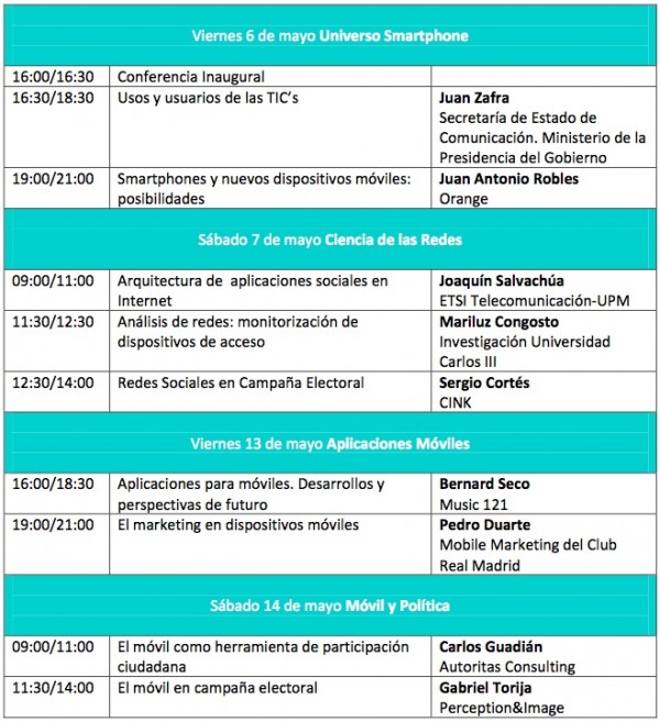 Programa seminario Ciencia de Redes en Campaña Programa seminario Ciencia de Redes en Campaña