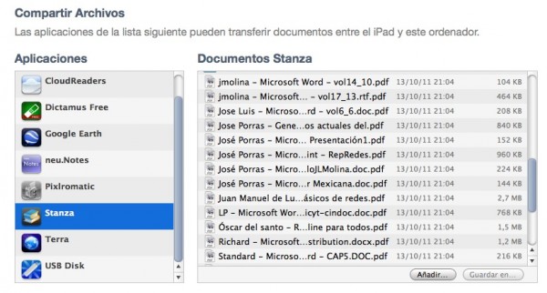 Biblioteca en Stanza a través de itunes Biblioteca en Stanza a través de itunes