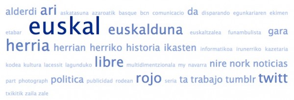 Nube de tags de las bios de los amigos de @AmaiurInfo