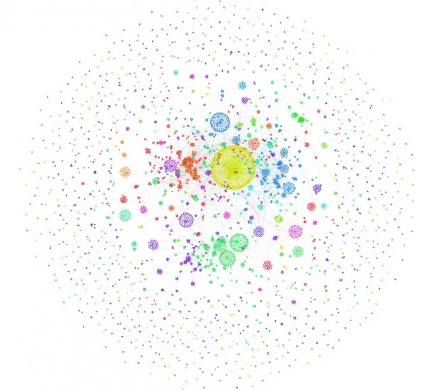 Mapa de los RT del hashtag #1demayo